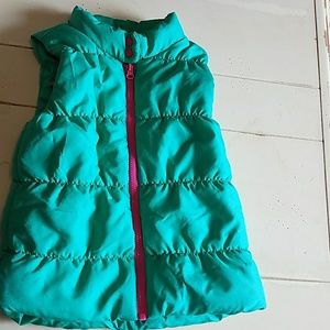 Green and Pink Glitter Accent Vest